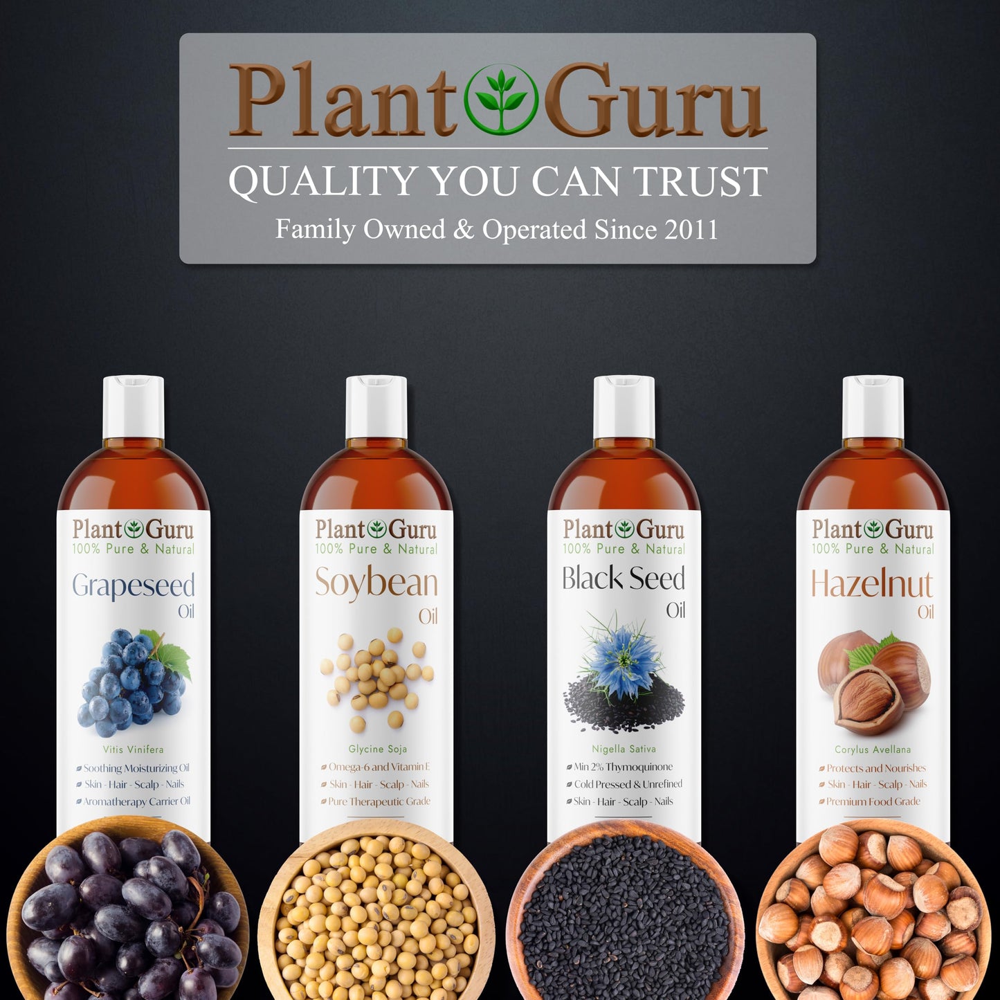 Plant Guru Tamanu Oil 8 fl. oz. – Cold‑Pressed 100% Pure & Natural Unrefined Carrier Oil for Skin, Face, Body & Hair Moisturizer. Ideal for DIY Creams, Lotions, Soaps & Lip Balms.
