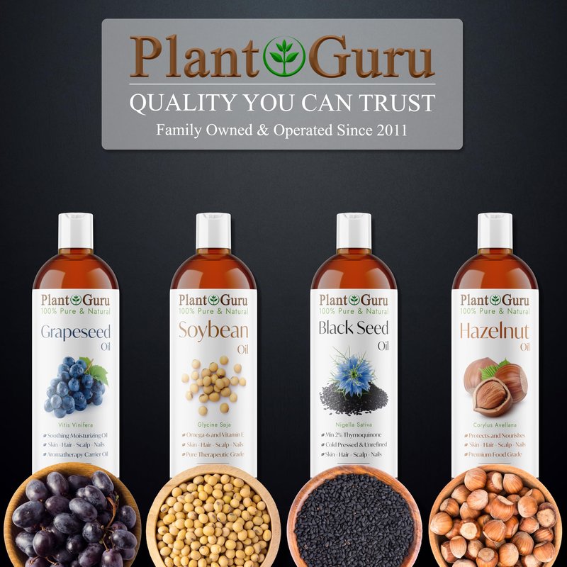 Plant Guru Tamanu Oil 8 fl. oz. – Cold‑Pressed 100% Pure & Natural Unrefined Carrier Oil for Skin, Face, Body & Hair Moisturizer. Ideal for DIY Creams, Lotions, Soaps & Lip Balms.