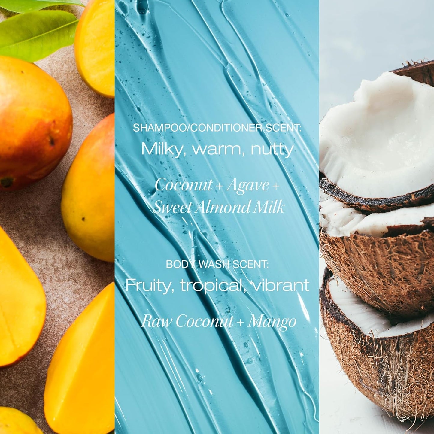 Raw Sugar Moisture Smoothie Shampoo and Conditioner Set, Moisturize & Nourish Dry Hair, Bulk Shampoo and Conditioner with Coconut Oil, Agave & Sweet Almond Oil, Formulated without Sulfates & Parabens