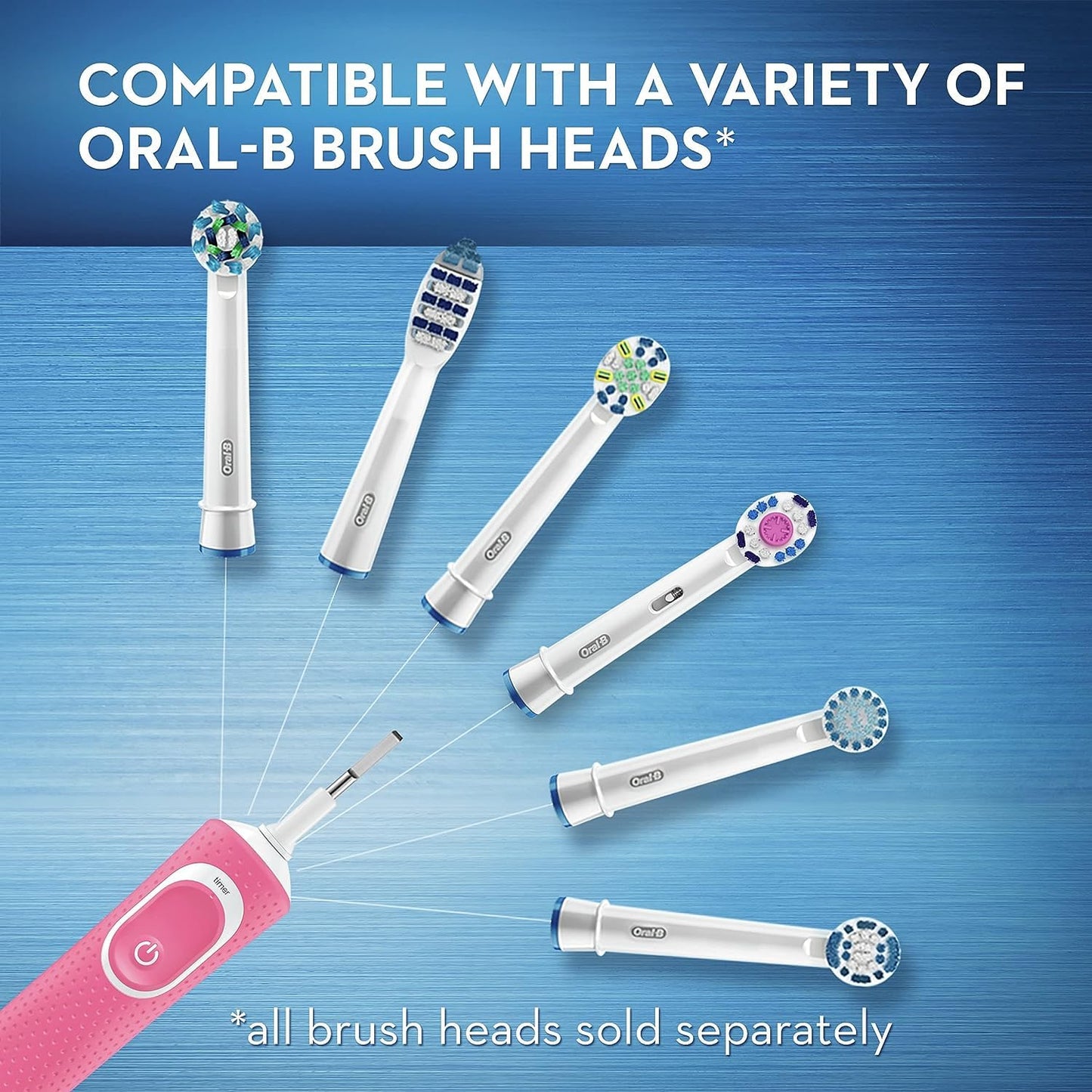 Oral-B Vitality FlossAction Electric Toothbrush with Replacement Brush Head, Pink