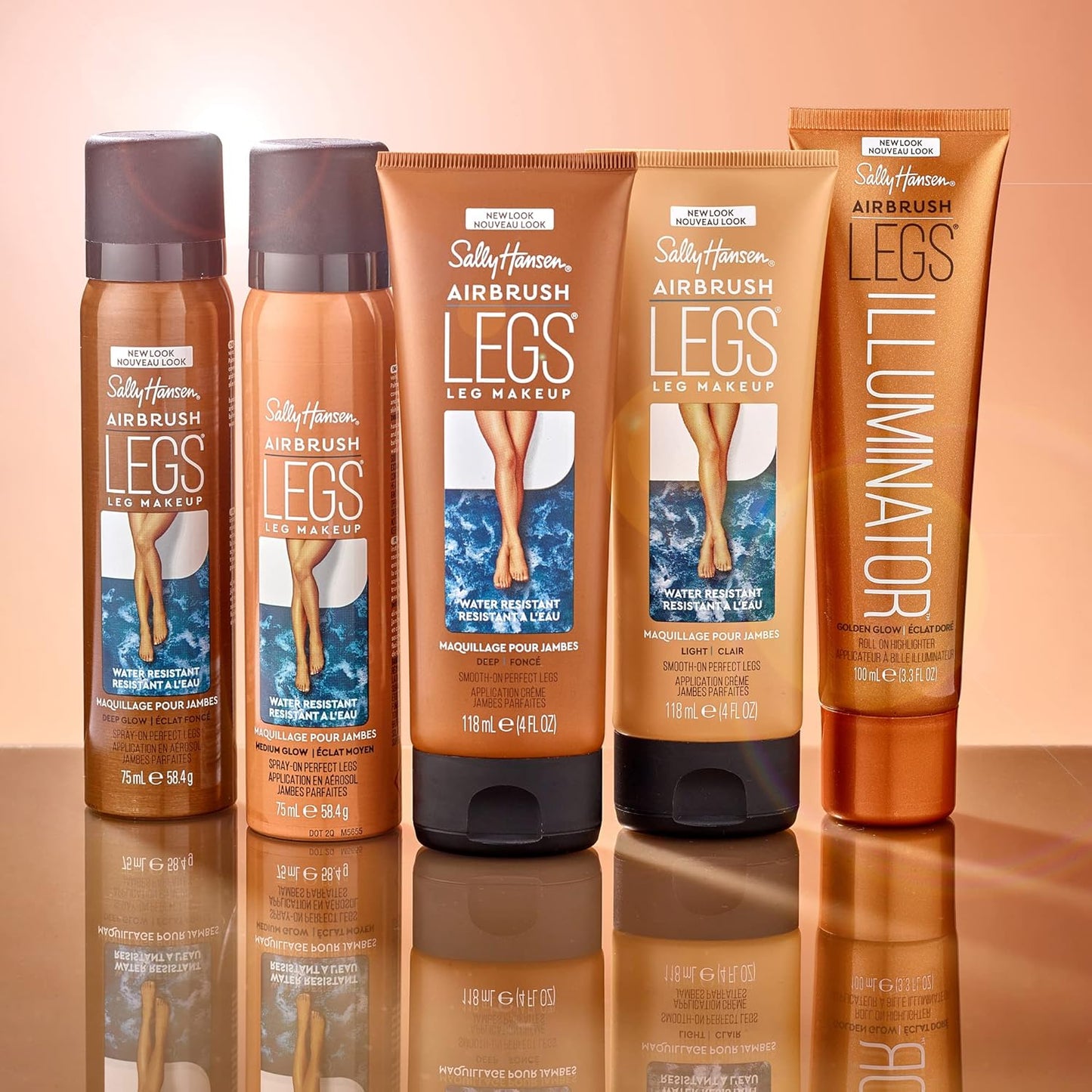 Sally Hansen Airbrush Legs, Leg Makeup Lotion, Deep 4 Oz, Pack of 2