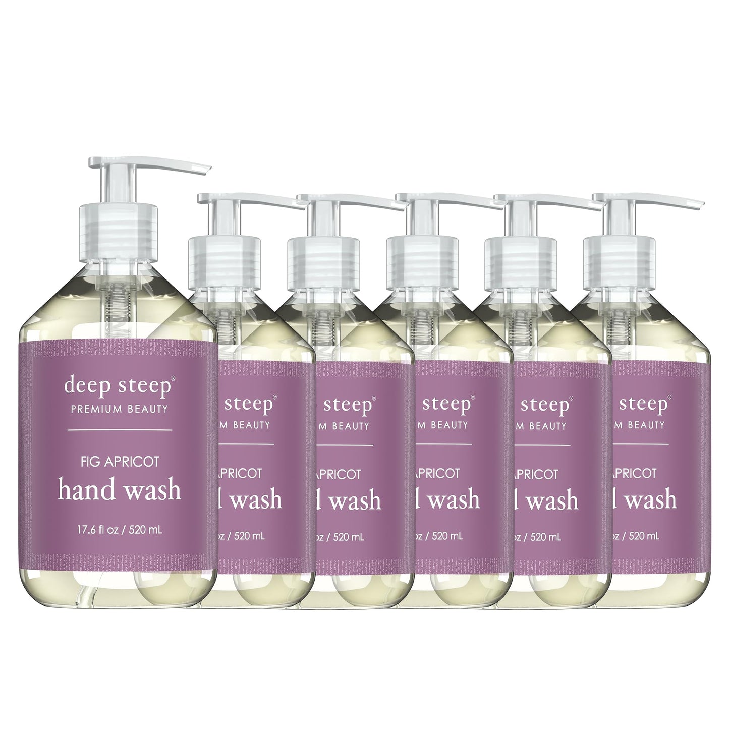 Deep Steep Liquid Hand Wash 17.6oz (Pack of 6) (Fig Apricot)