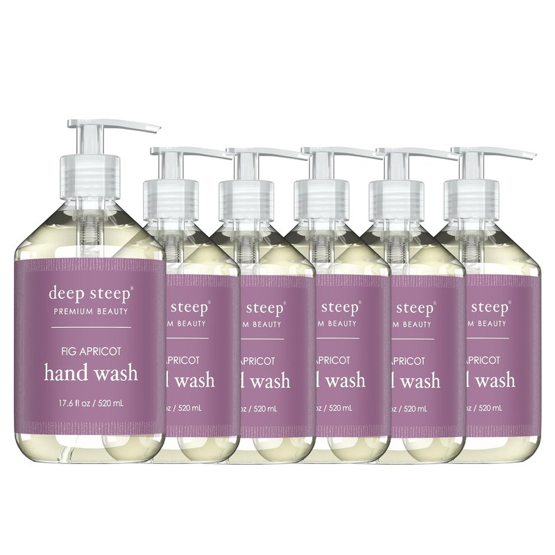 Deep Steep Liquid Hand Wash 17.6oz (Pack of 6) (Fig Apricot)
