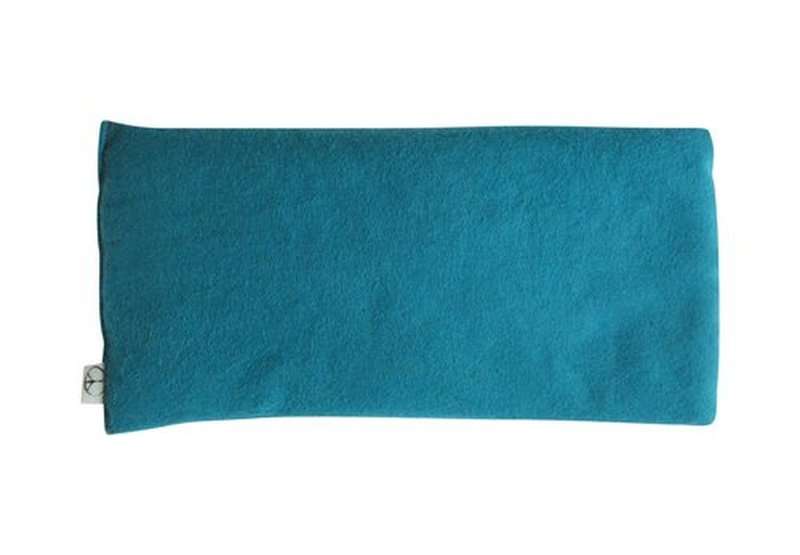 Peacegoods Flax Eye Pillow w/Cover - Gift Set - Soft Cotton 4 x 8.5 - Washable - Unscented - Soft Cotton Flannel - Soothing Relaxing - teal green