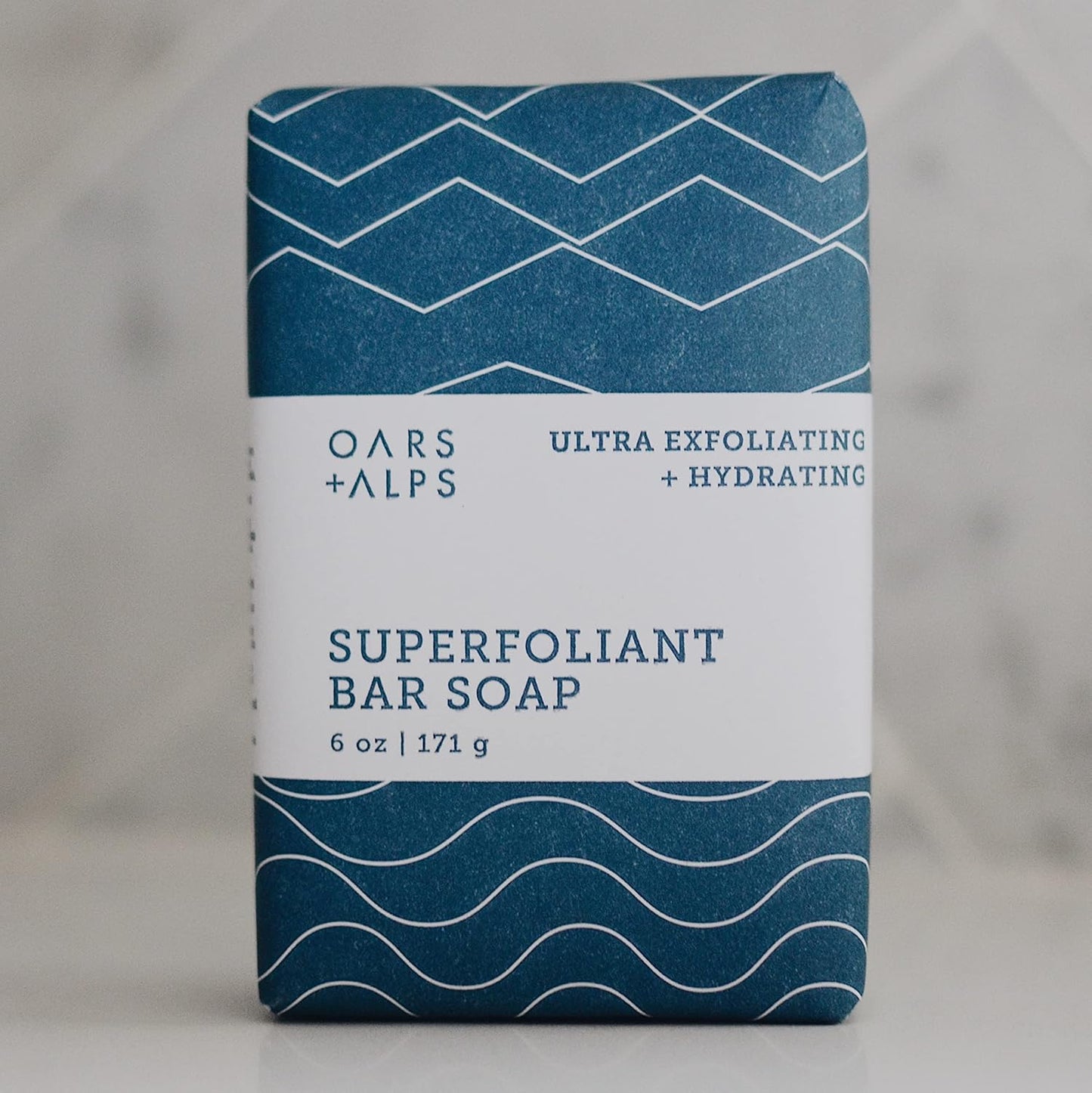 Oars + Alps Blue Charcoal Exfoliating Men's Bar Soap, Dermatologist Tested and Made with Clean Ingredients, Travel Size, 3 Pack, 6 Oz Each