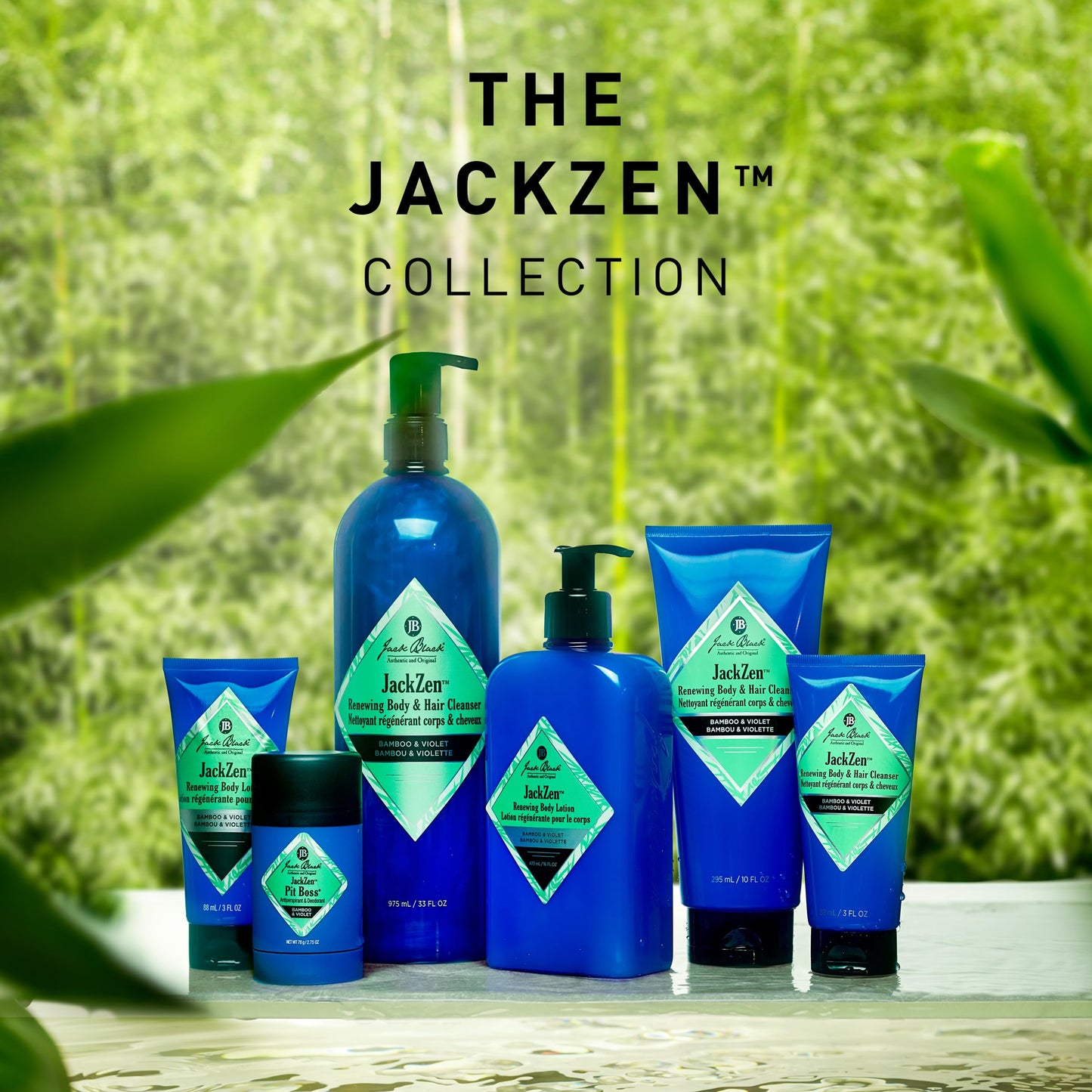 Jack Black Pit Boss JackZen Antiperspirant & Deodorant Men - 2.75 oz - Bamboo & Violet - Mens Deodorant for Sensitive Skin