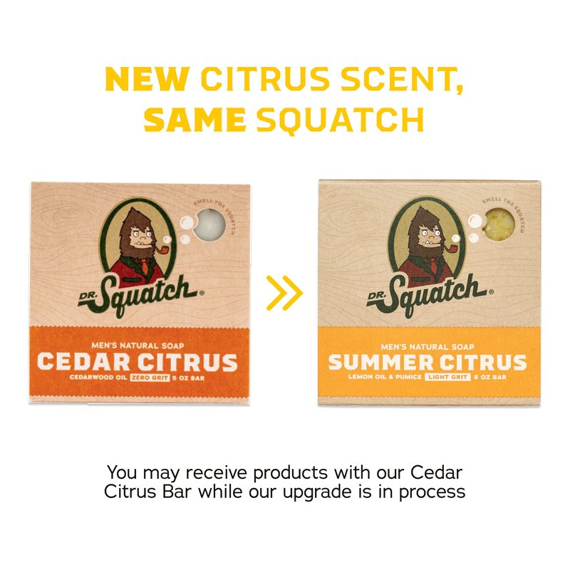 Dr. Squatch Natural Men’s Bar Soap - Cold Process Body Soap Bar with Natural Oils - Gifts for Men - Summer Citrus, Bay Rum, Alpine Sage, Eucalyptus Greek Yogurt & more (5 oz, 10-Pack)