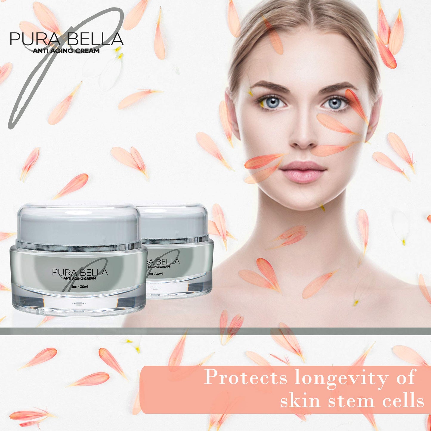 PURA BELLA Anti Aging Cream - Boosts Collagen & Elastin Production