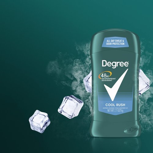 Degree Men Original Antiperspirant Deodorant 48-Hour Odor Protection Cool Rush Mens Deodorant Stick 2.7 oz, 2 Count