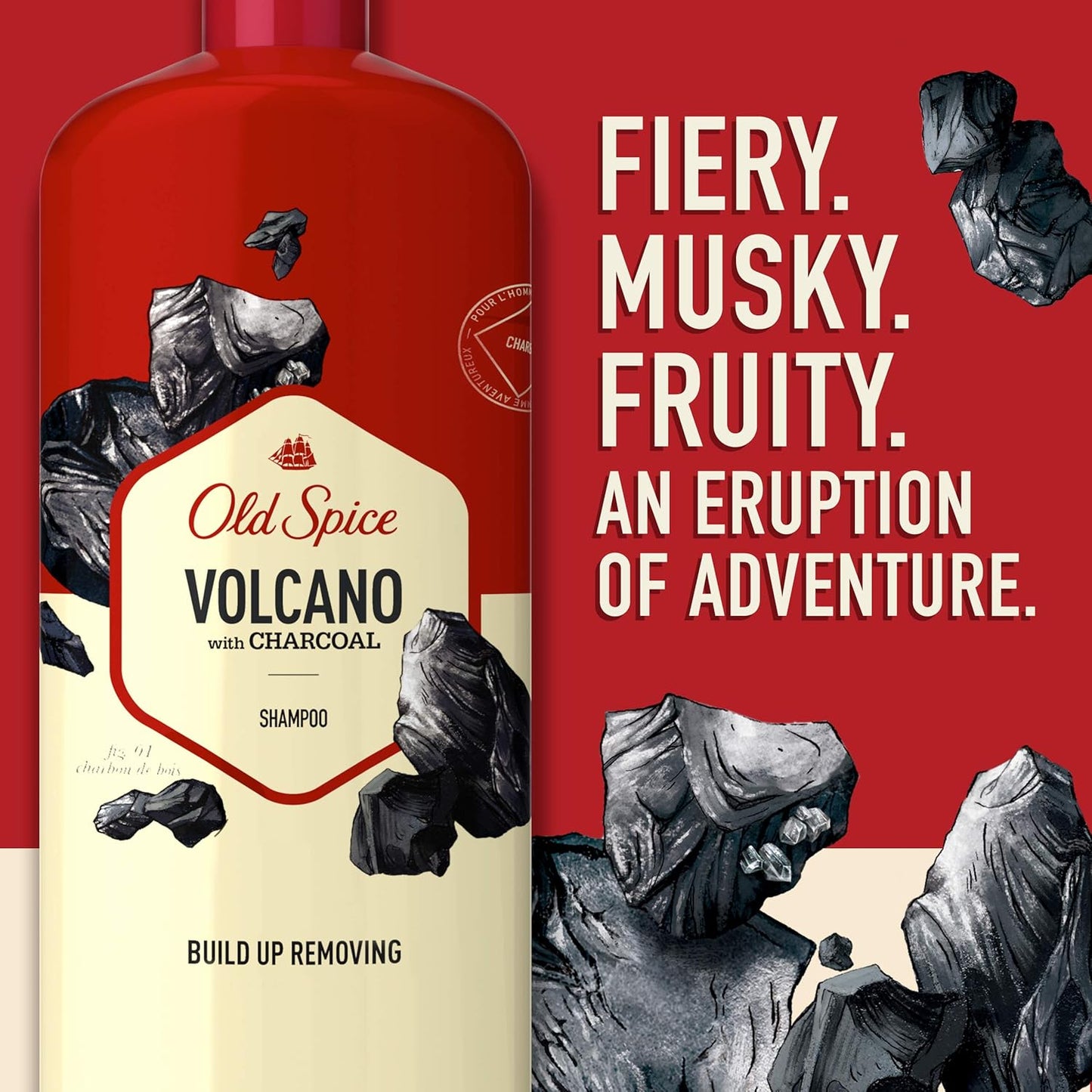 Old Spice Charcoal Shampoo for Men, 21.9 Oz Each, Twin Pack