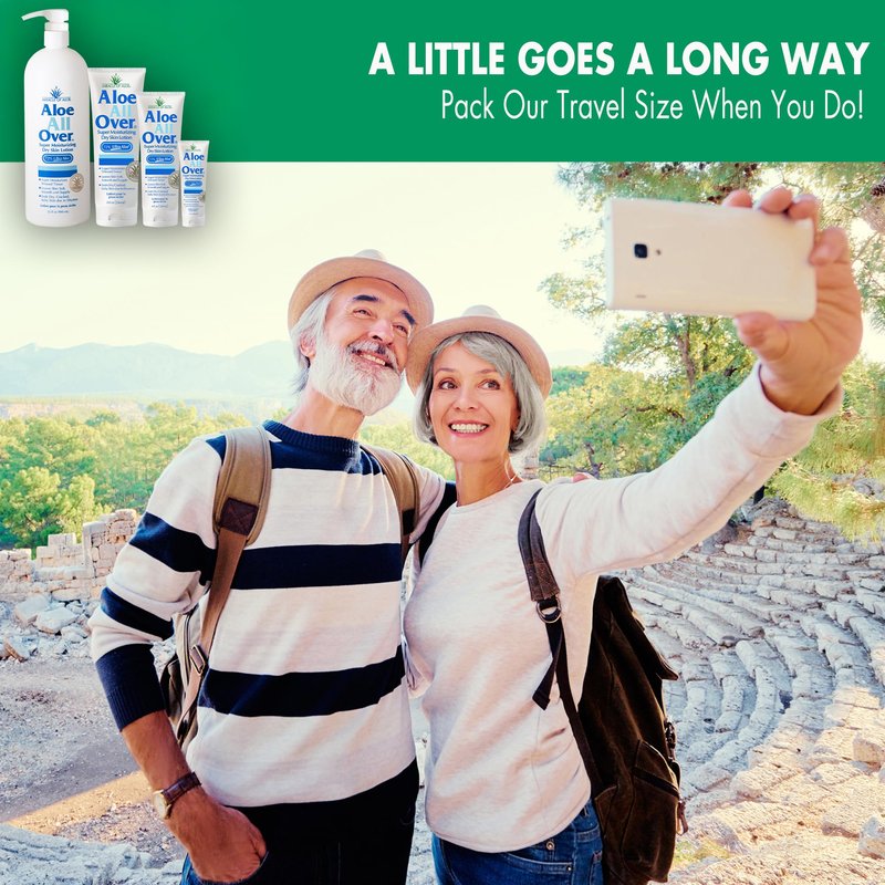 Miracle of Aloe’s Aloe All Over Super Moisturizing Dry Skin Lotion (2-Pack, 4 oz) - Made with 72% UltraAloe Aloe Vera Gel. Safe for Everyone: Men, Women, Kids. Ends Flaking and Restores Dry Skin Fast