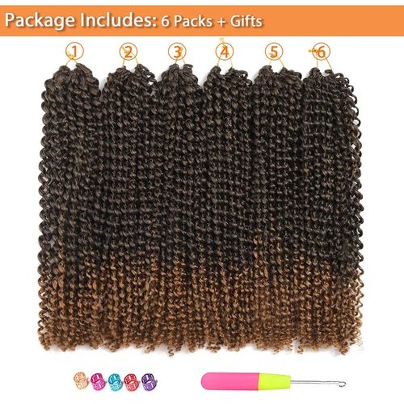 Passion Twist Hair 18 Inch 6 Packs Water Wave Crochet Hair for Passion Twists Long Bohemian Braiding Protective Style Hair Extensions (18 Inch 6 Packs, T27#)