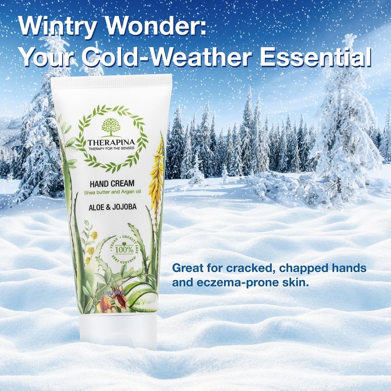 Aromatherapy Hand Cream for Dry Skin - Shea Butter & Aloe Scent | Vegan Moisturizing Lotion, 3 Oz