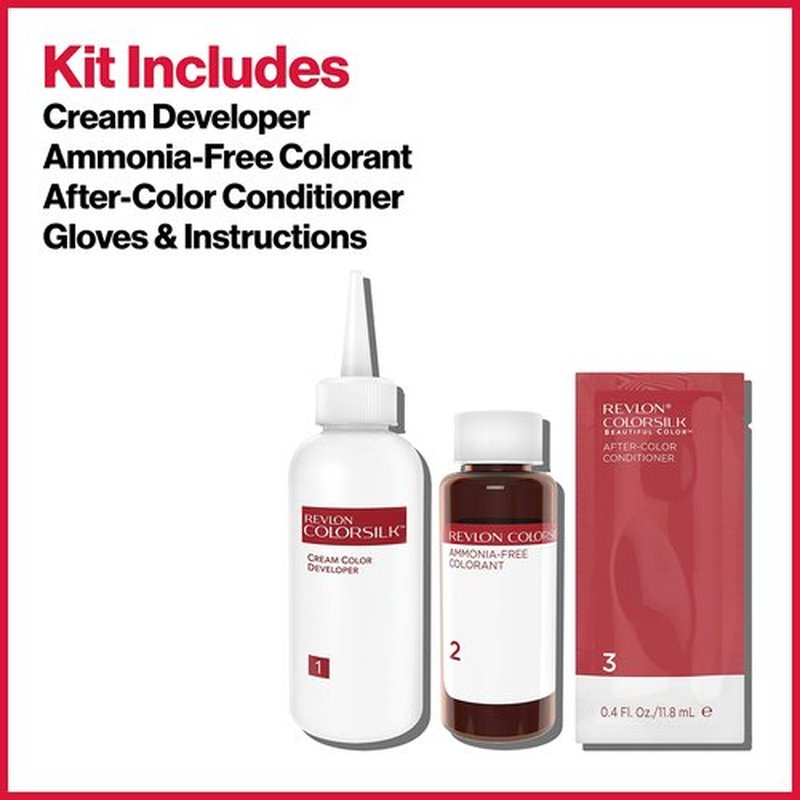 Revlon Permanent Hair Color, Permanent Hair Dye, Colorsilk with 100% Gray Coverage, Ammonia-Free, Keratin and Amino Acids, 73 Champange Blonde, 4.4 Oz (Pack of 3)