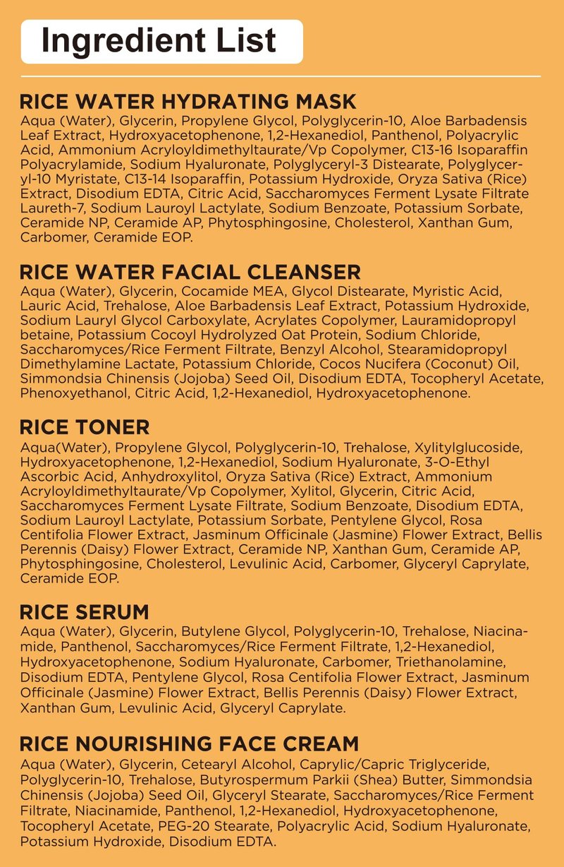 Skin Care Set,5Pcs Women Teen Glass Skincare w/Korean Rice Extract,Hydrate Glow Repair Anti-Aging Facial Routine Mini Kit Self Care Gifts for Women Mom Wife Teens Teenage Girl Airplane-Friendly Sizes