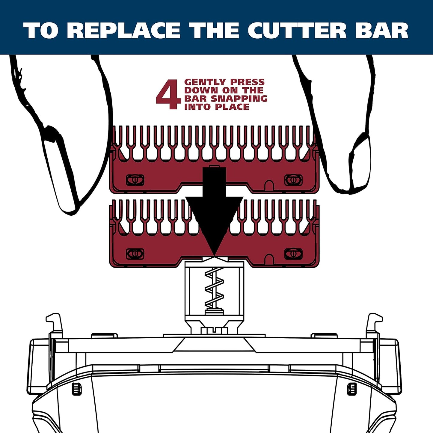 Wahl Black Chrome Smart Shave Replacement Foils, Cutters and Head for 7061 Series - Model 7045-700