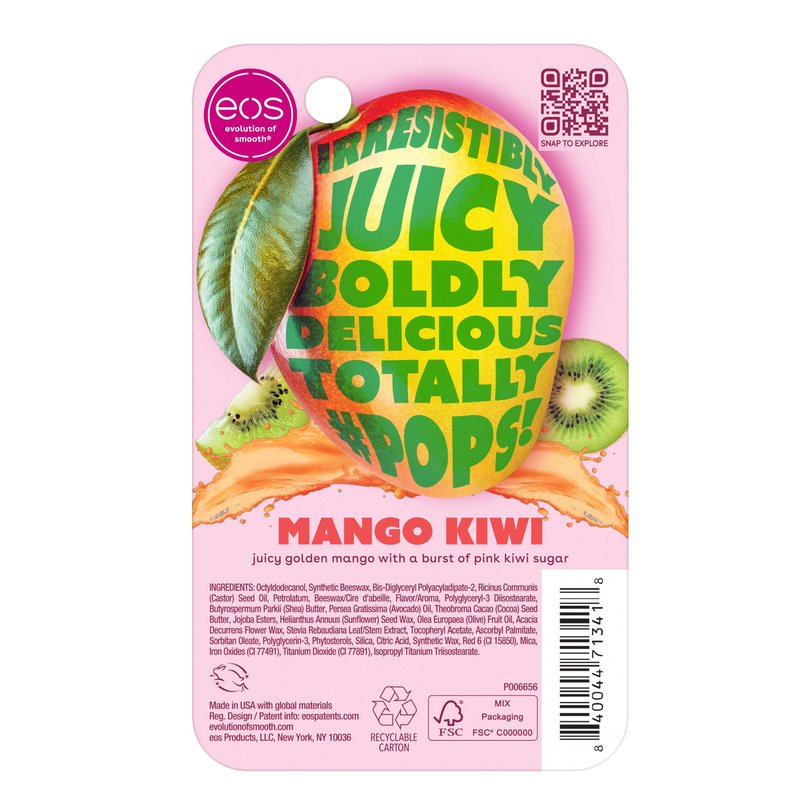 eos 24H Moisture Super Balm- Mango Kiwi, Limited-Edition Lip Mask, Lip Butter, 0.35 fl oz
