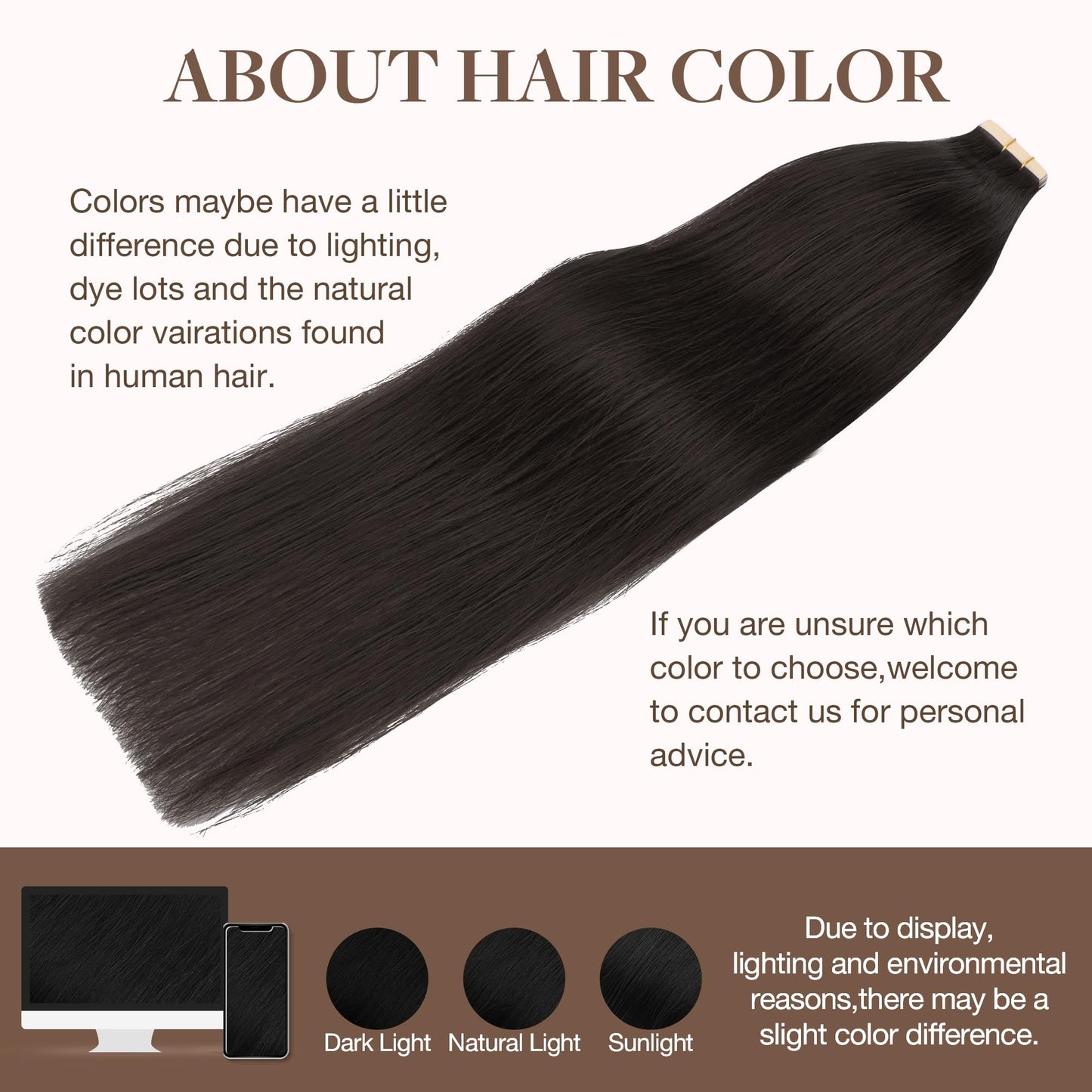 GOO GOO Tape in Hair Extensions Human Hair, 1B Natural black, 16inch 50g 20pcs, Thick Ends Straight Seamless Tape in, Invisible Tape in Hair Extensions Human Hair