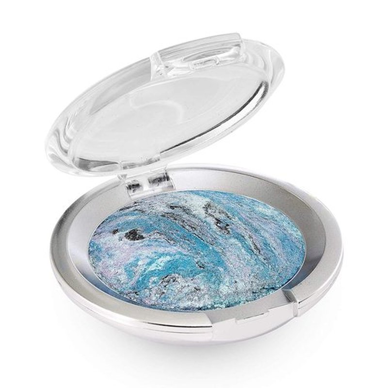 Jolie Baked Mineral Eye Fusion - Baked Eyeshadow - Sensitive- Gentle, Vegan Formula (Blue Fusion)