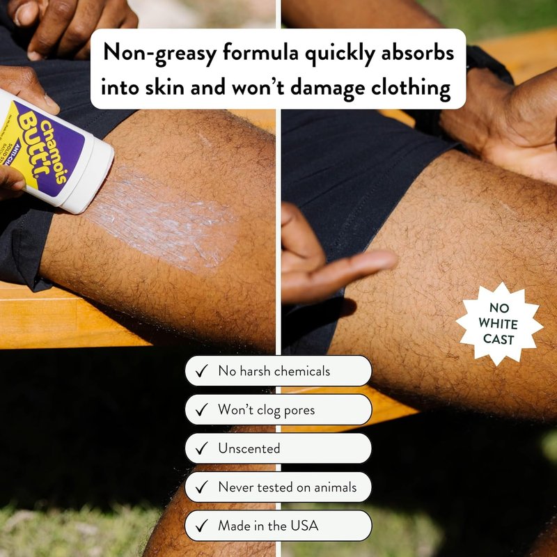 Chamois Butt'r Solid Anti-Chafe Stick - 2.25 Oz Clear Formula for Comfort and Protection