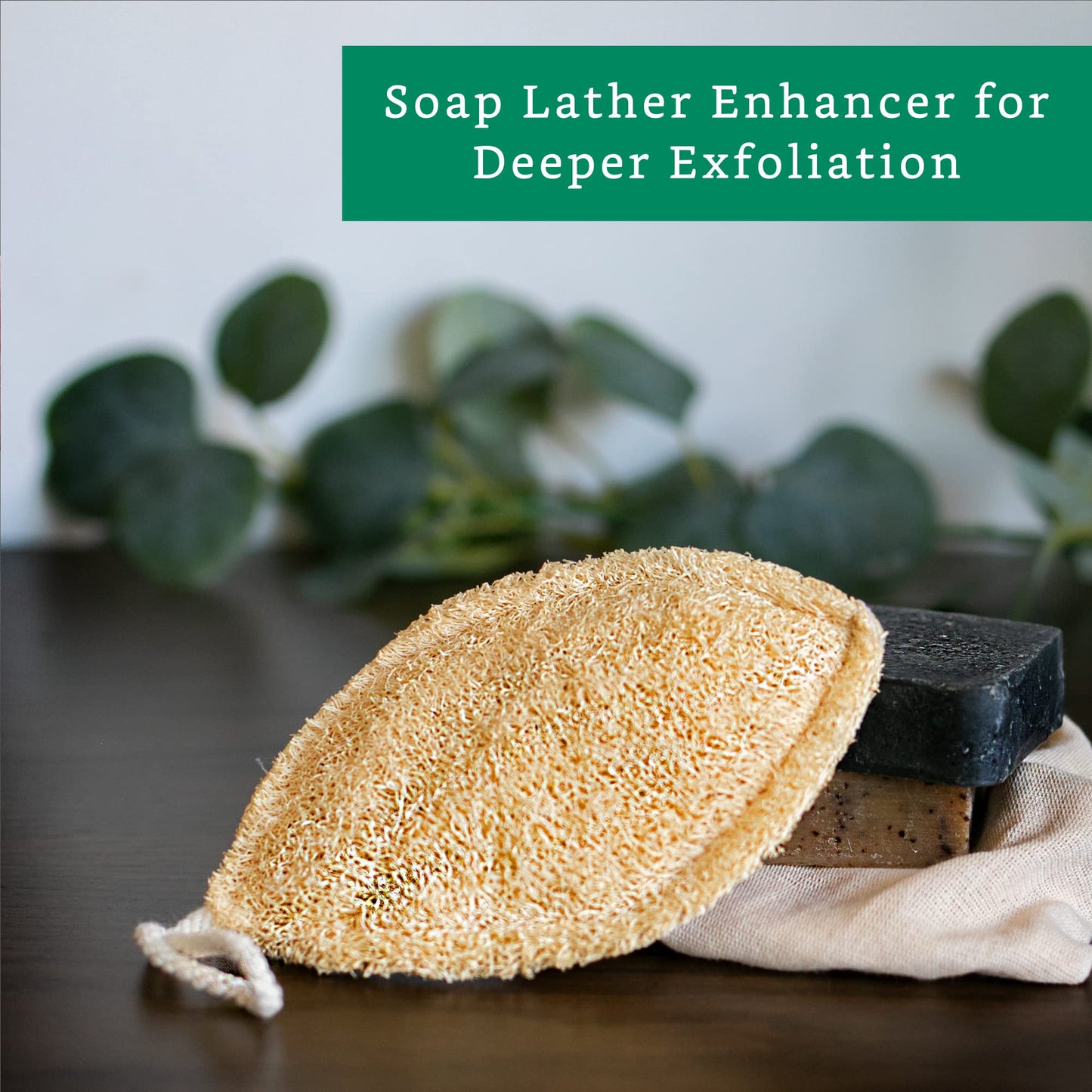 Natural Loofah Exfoliating Sponge (4 Pack) - Luffa Exfoliating Body Scrubber - Biodegradable Organic Loofah Sponge - Shower Luffa Sponges - Estropajos para el Cuerpo