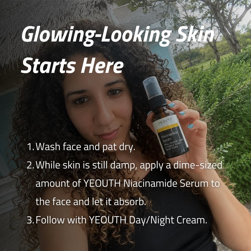 YEOUTH Niacinamide Serum with Hyaluronic Acid and Licorice Root, 1oz