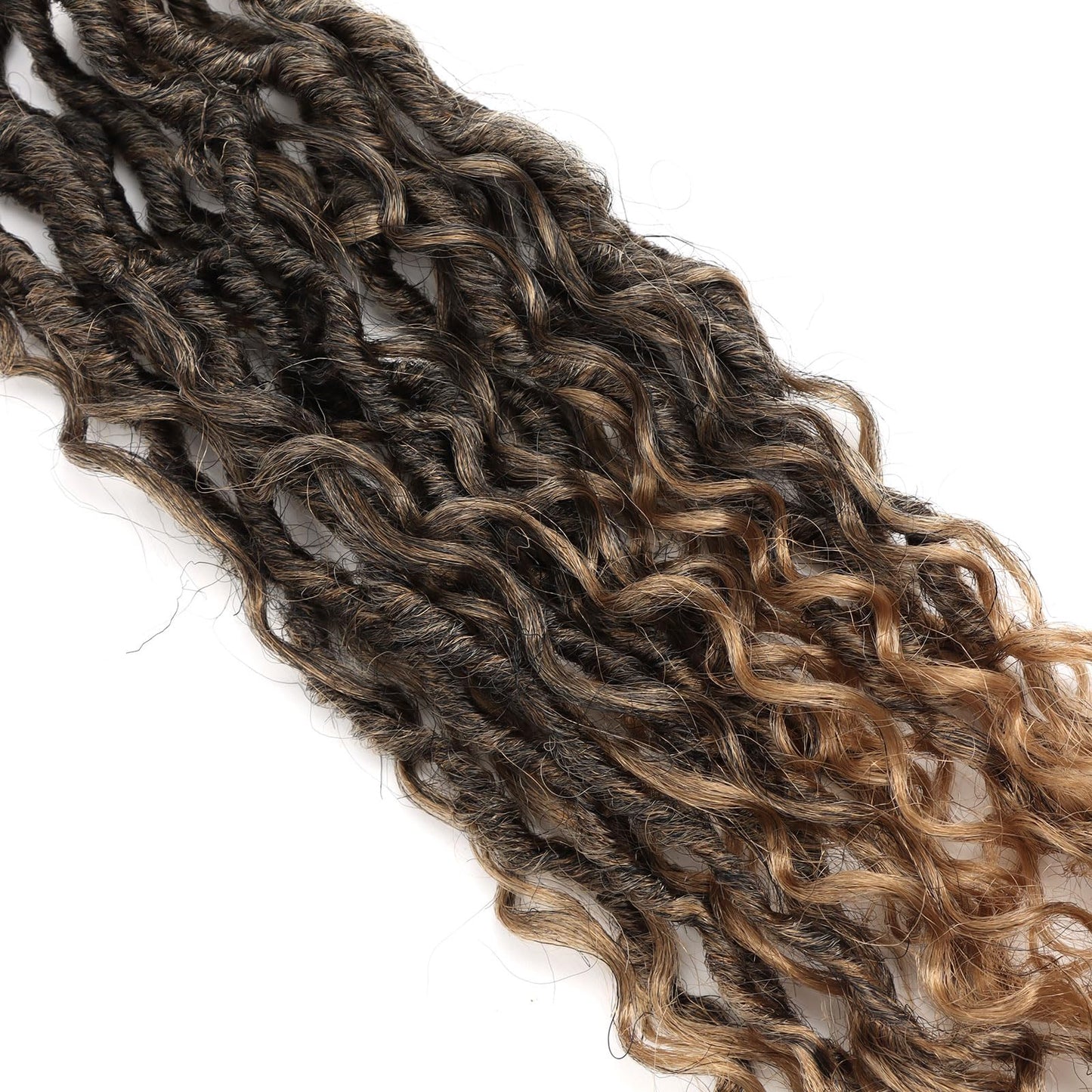 LMZIM 14 inch Goddess Locs Crochet Hair 8 Packs Hippie Locs Crochet Hair Pre Looped Faux Locs Crochet Hair for Black Women 1B/27