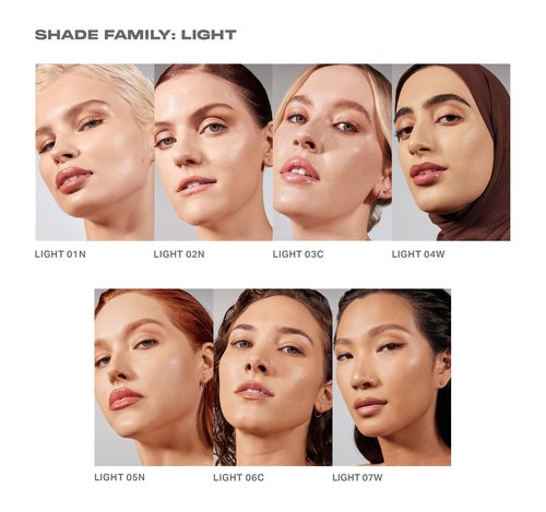 Morphe Lightform Liquid Foundation - Extended Hydration Foundation Makeup with a Lasting, Natural Radiant Finish - Long-Wearing Formula with Buildable, Medium Coverage - Light 01N (1.01 fl oz)