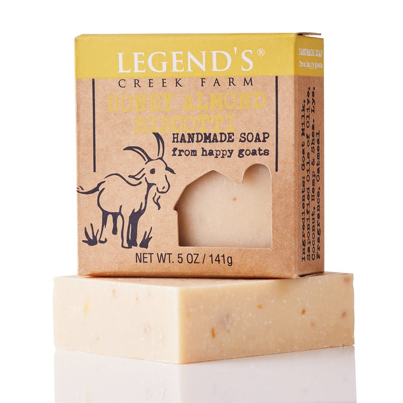 Legend's Creek Farm Goat Milk Soap, Honey Almond Biscotti, 5 Oz