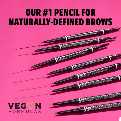 NYX PROFESSIONAL MAKEUP Micro Brow Pencil, Eyebrow Pencil - Ash Brown & Butter Gloss, Non-Sticky Lip Gloss - Sugar Glass