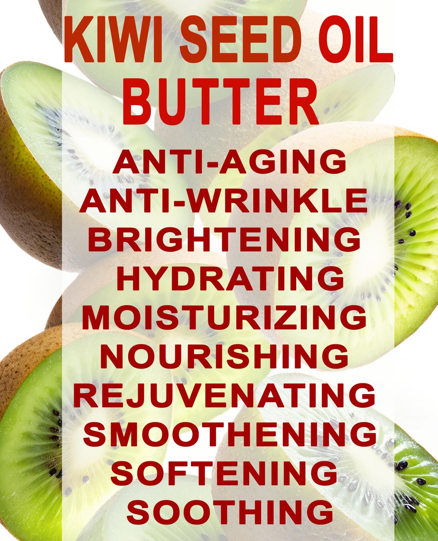 Botanical Beauty KIWI SEED OIL BUTTER RAW VIRGIN UNREFINED Cold Pressed for Face, Body, Hair, Nails, Skin, Hands, Rich in vitamin E, Vitamin C (8 Fl Oz)