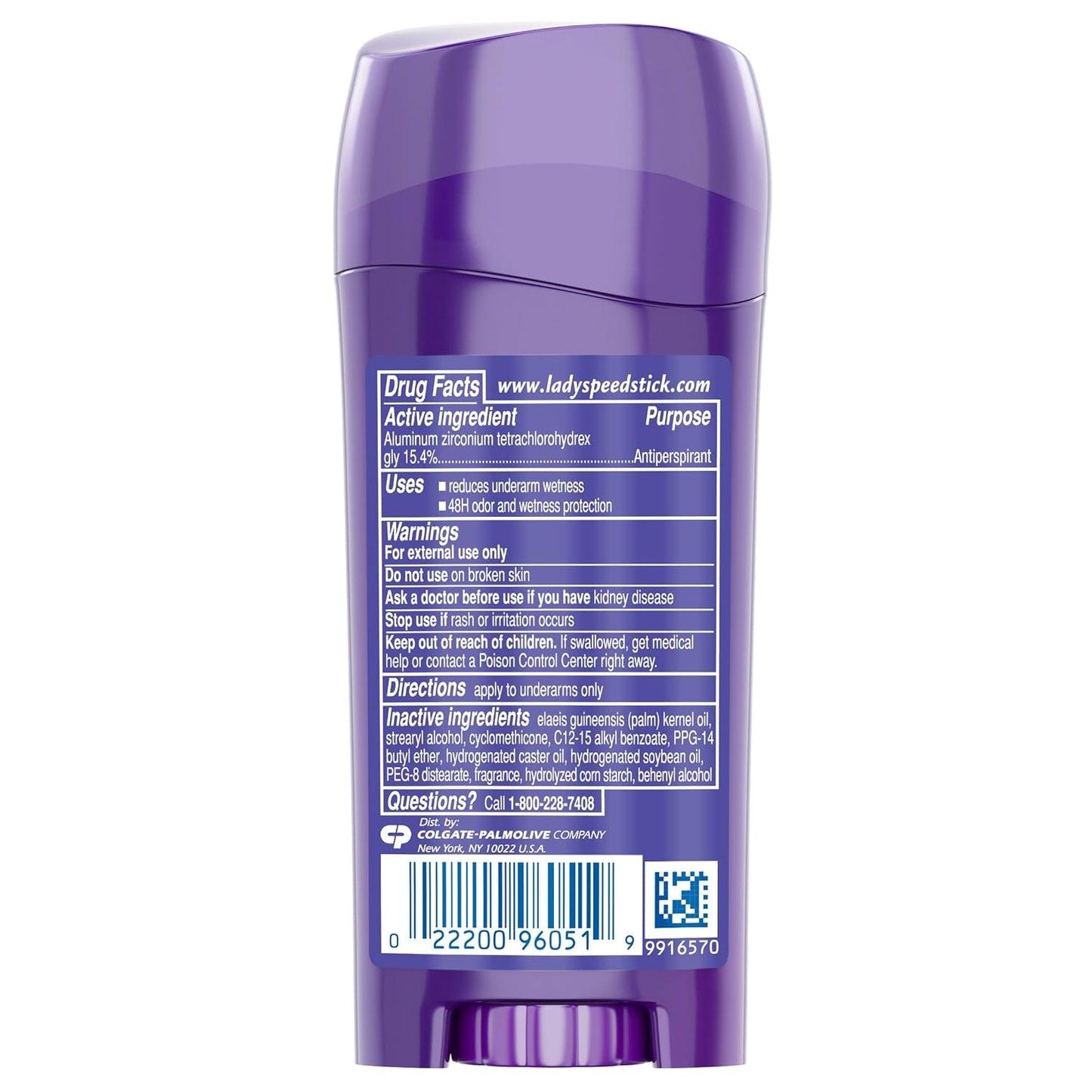 Lady Speed Stick Invisible Dry Power Underarm Antiperspirant Deodorant for Women, Powder Fresh - 2.3 ounce (6 Pack)