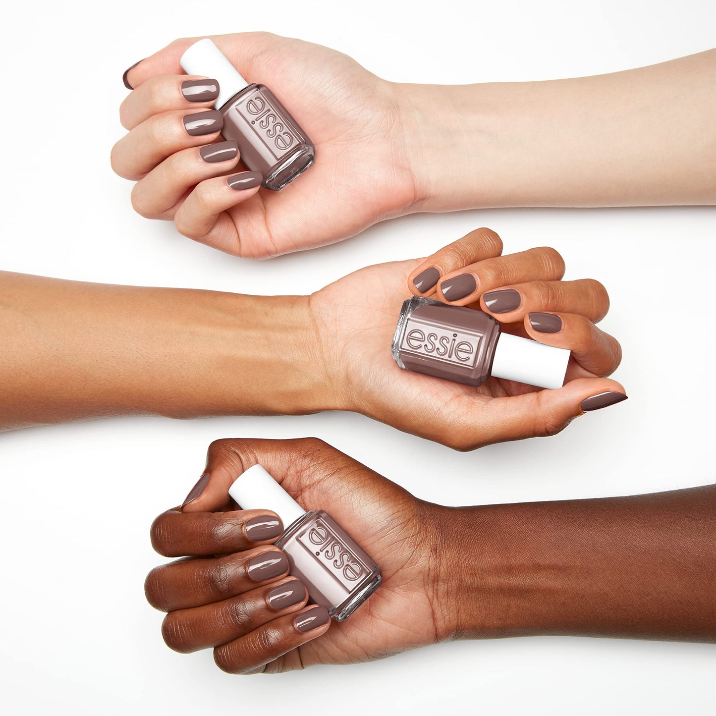 essie Nail Polish, Salon-Quality Grayish Brown Nail Polish, Vegan, Crochet Away, 0.46 fl oz