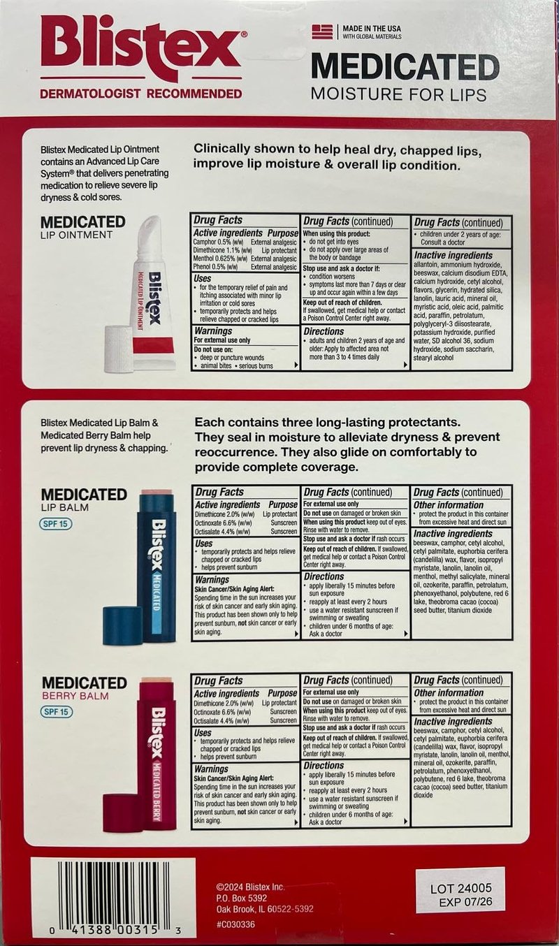 Blistex Lip Care Variety Pack, 11 pk.