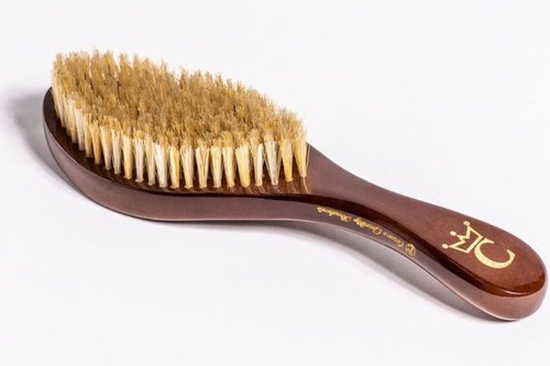 Crown Quality Products Original Contour 360 Wave Brush - MEDIUM (Red Oak) - Hairbrush