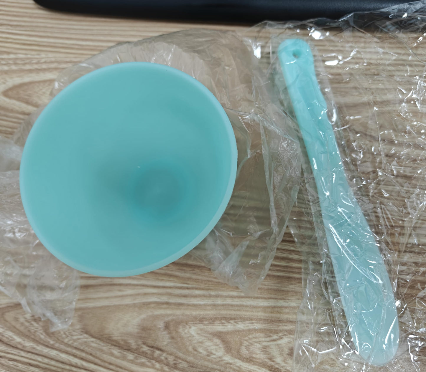 3 Sets Rubber Facial Mask Mixing Bowl With Plastic Spatula Facemask Bowl Mud Mask Mixing Bowl DIY Skin Care Mixing Tool Kit for Lady Women Home Beauty Salon Use, Blue