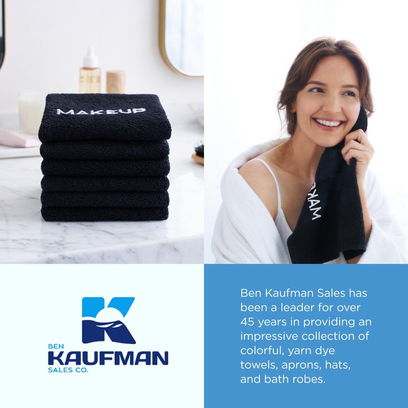 Ben Kaufman Makeup Remover Face Washcloth - Absorbent Towel for Drying Your Face - Soft & Machine Washable Makeup Remover Cloth - Cotton Towel for Daily Skincare - 13" x 13" (12 Pack)