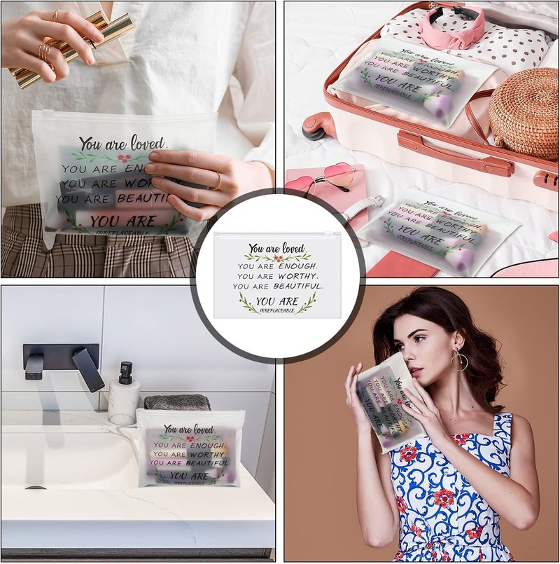Inspirational Makeup Bags for Women - 150 Pcs Rainbow Toiletry Pouch Set | Perfect for Gifts, Parties & More