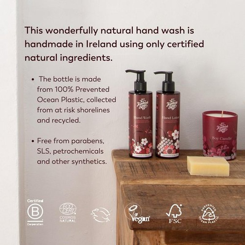 The Handmade Soap Company Hand Wash, Coriander Seed, Geranium, & Vetiver Liquid Hand Soap, Natural Liquid Soap, Moisturizing Hand Soap, Cruelty Free & Vegan Hand Soap, 8.5fl oz