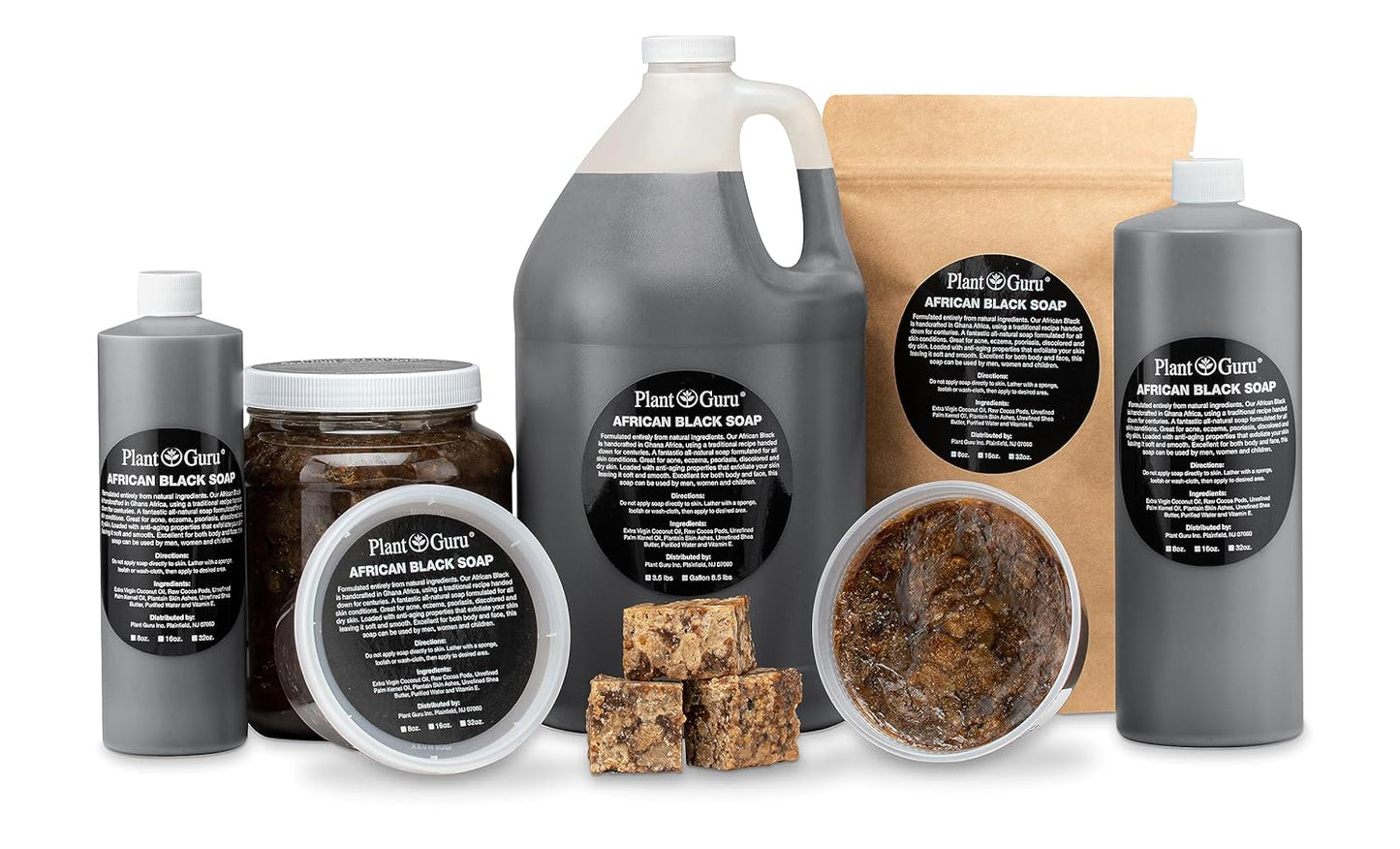 Raw African Black Soap 5 lbs. Bulk Bars 100% Pure Natural From Ghana. Acne Treatment, Aids Against Eczema & Psoriasis, Dry Skin, Scars and Dark Spots. Great For Pimples, Blackhead.