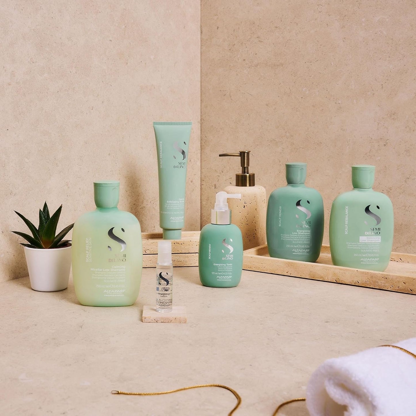 Alfaparf Milano Semi Di Lino Scalp Rebalance Shampoo for Dry Scalp - Sulfate Free Shampoo - For Excessive Oiliness and Flakes - Professional Salon Quality