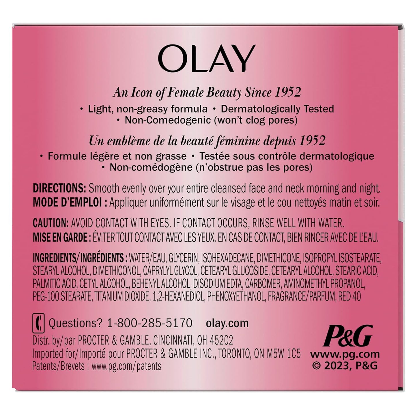 Olay Active Hydrating Cream Face Moisturizer, 2 Oz, Pack of 3