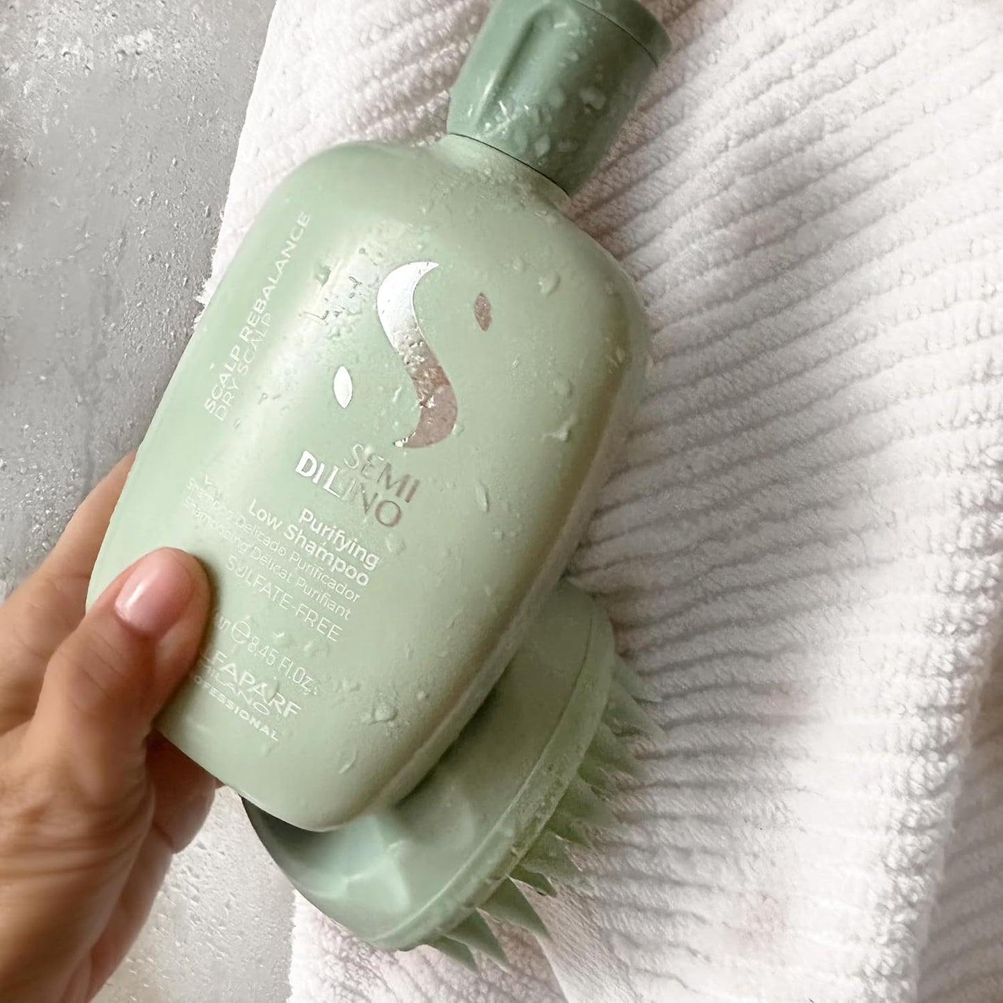 Alfaparf Milano Semi Di Lino Scalp Rebalance Shampoo for Dry Scalp - Sulfate Free Shampoo - For Excessive Oiliness and Flakes - Professional Salon Quality