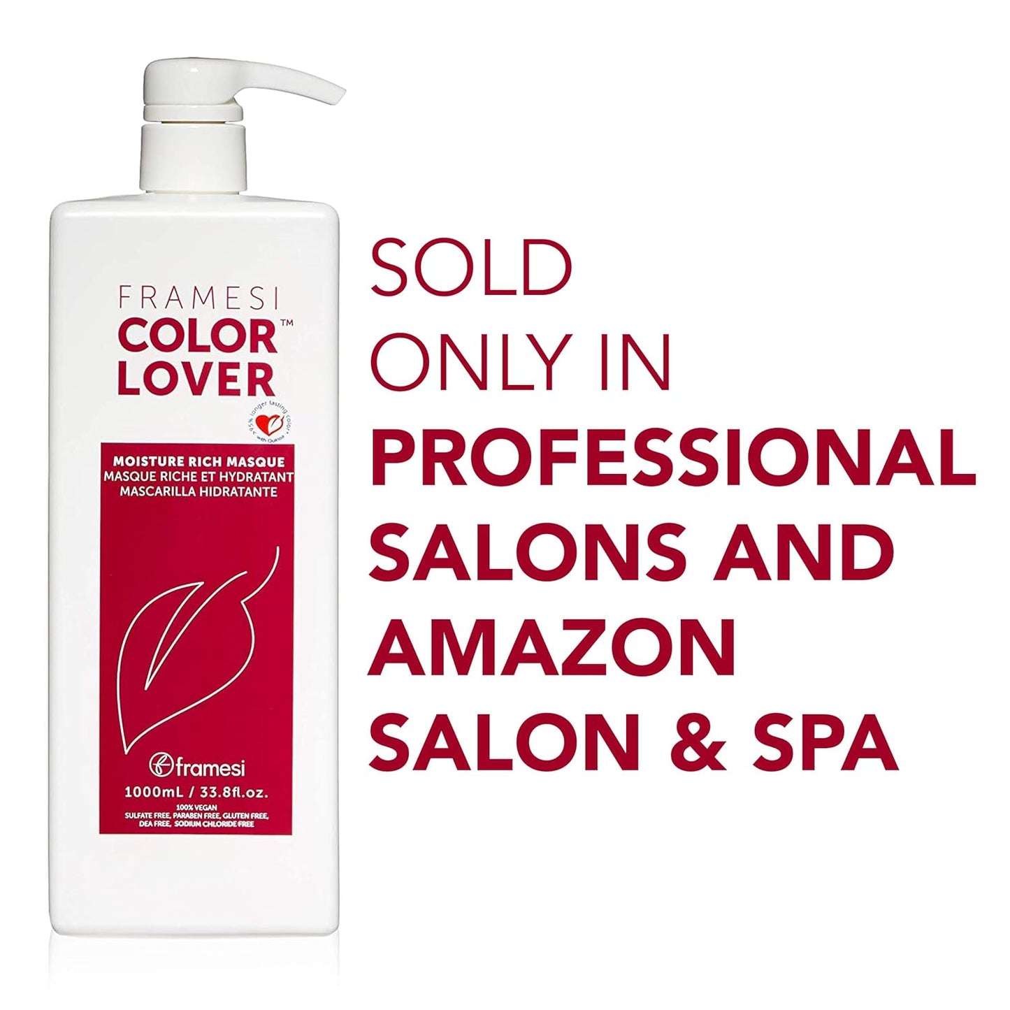 Framesi Color Lover Moisture Rich Masque, Sulfate Free Hair Mask for Color Treated Hair
