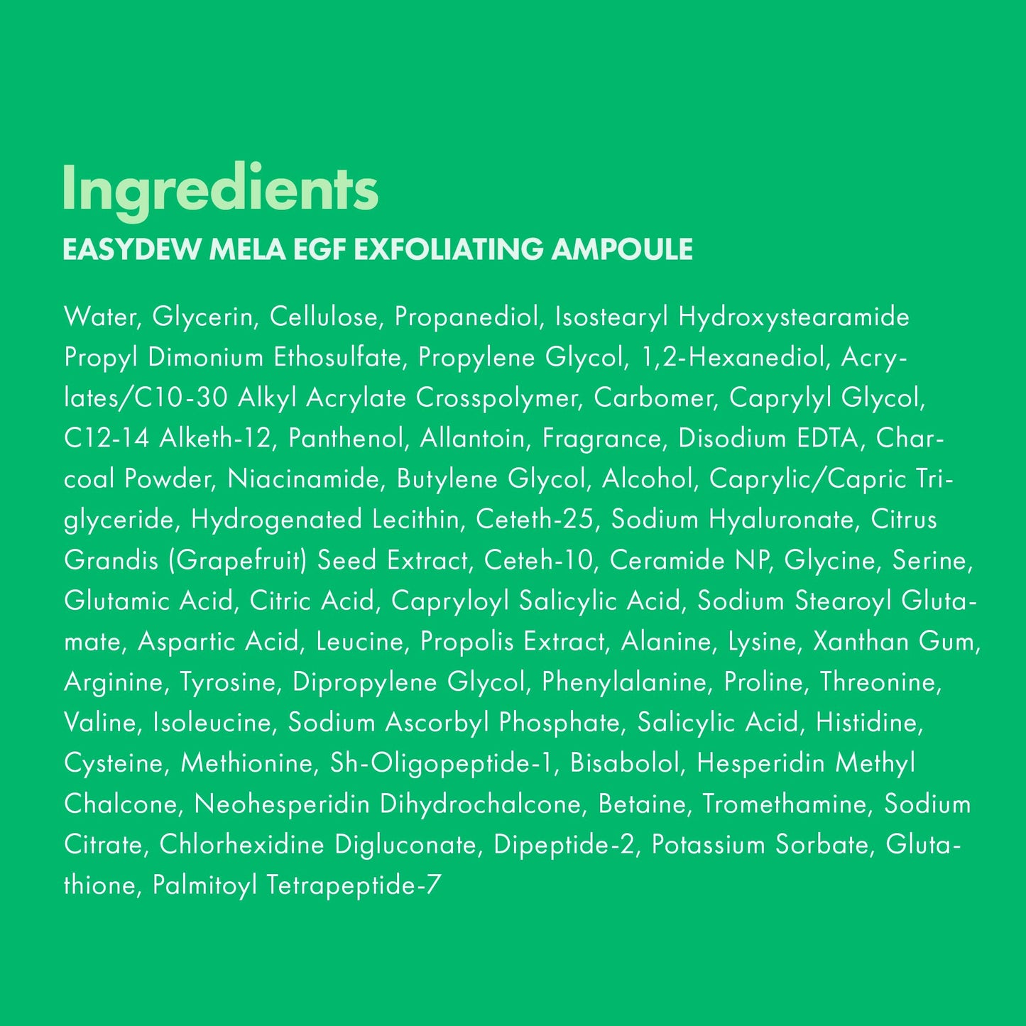 Easydew Mela EGF Exfoliating Ampoule - Age-Defying Face Serum with Black Bee Propolis, Niacinamide, AHA, BHA & LHA - Korean Skin Care for Pore Buildup & Skin Barrier Repair (Pump, 0.27 fl oz)