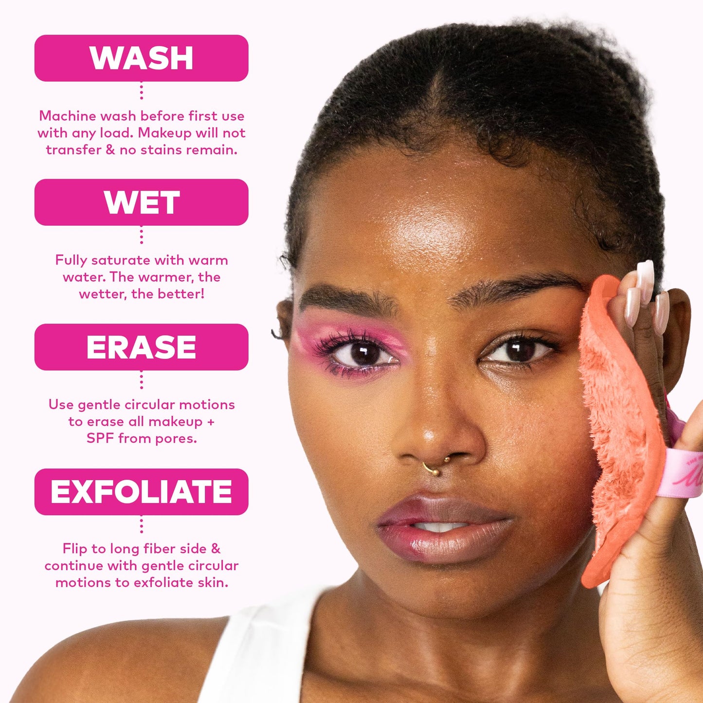 The Original MakeUp Eraser 7-Day Set, Erase All Makeup with Just Water, Including Waterproof Mascara, Eyeliner, Foundation, Lipstick, Sunscreen, and More! Farmers Market 7ct