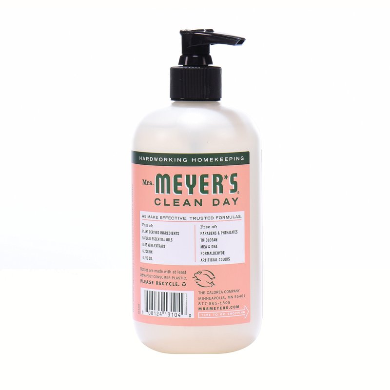 MRS. MEYER'S CLEAN DAY Hand Soap, Made with Essential Oils, Geranium, 12.5 fl. oz - Pack of 6
