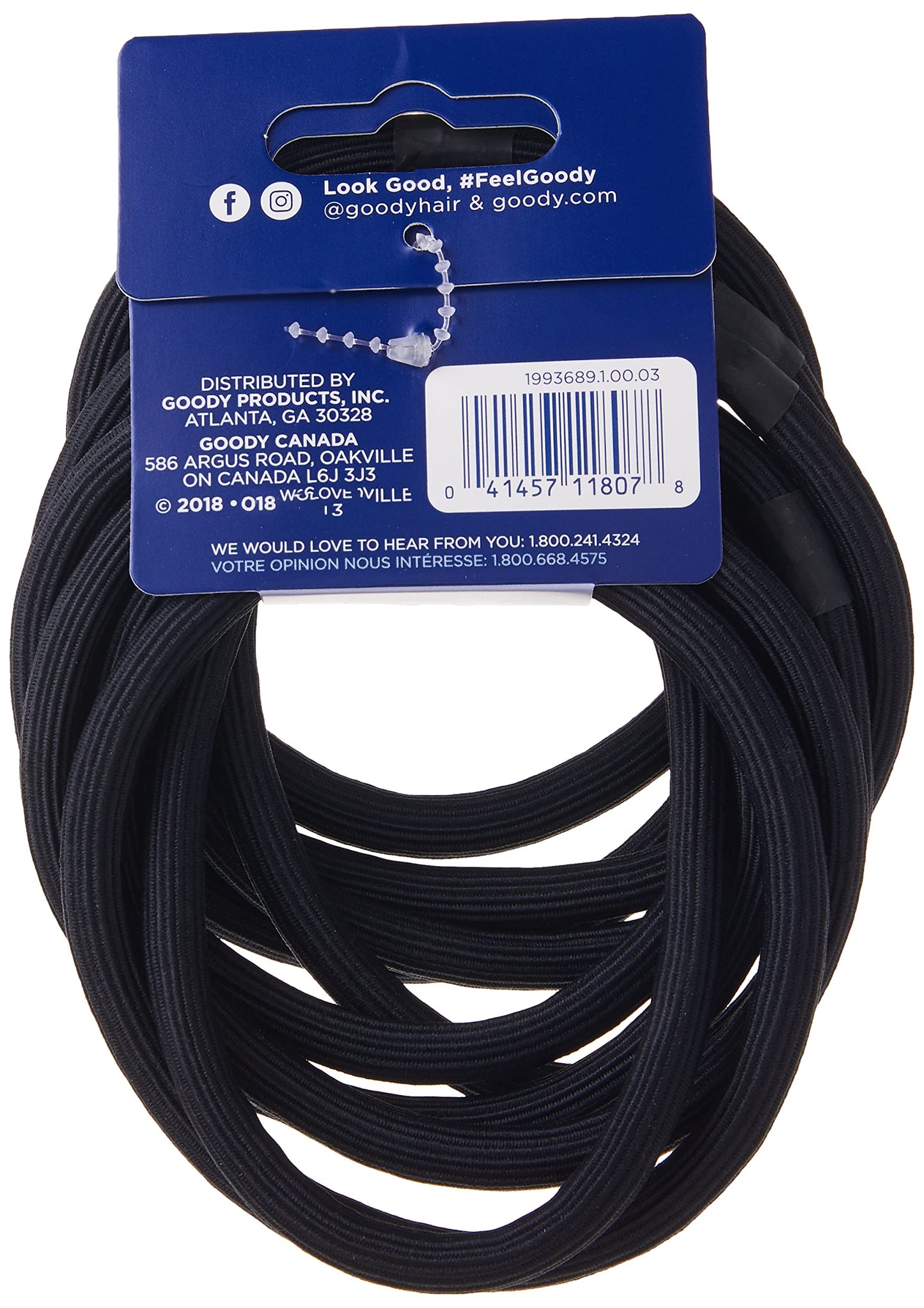 Goody Ouchless Womens 27 Count 4MM Black Hair Ties & 10 Count XL Extra Thick Black Elastics Hair Accessories
