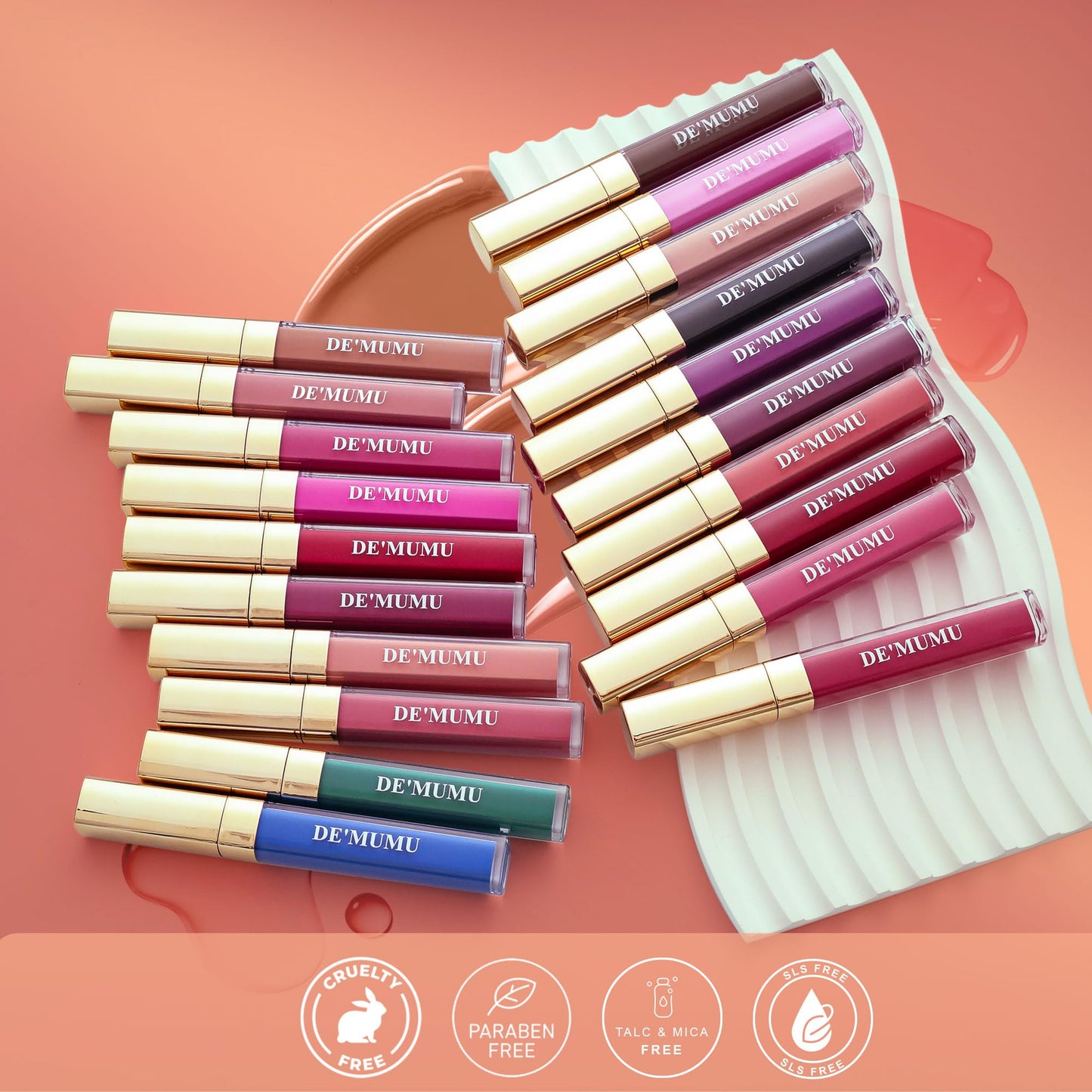 DE'MUMU Purple Pink Lipstick Matte for Women, Super Stay Long Lasting Lipstick Smudge Proof No Transfer Liquid Lipsticks, Cruelty Free Lip Makeup (DM21 Pearl purple)