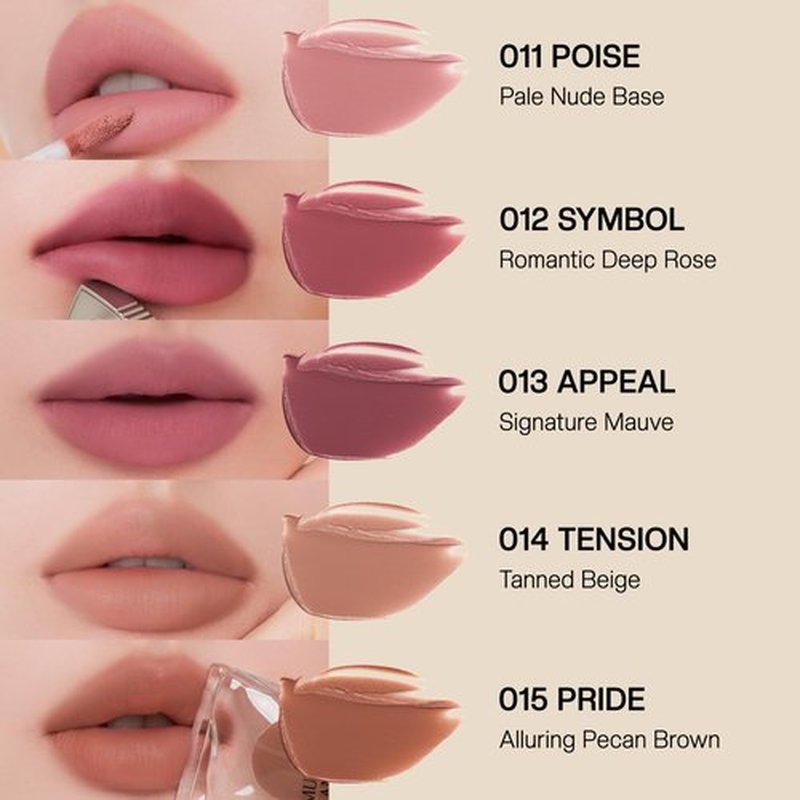 MUZIGAE MANSION Objet Lip Stain (Unique Paint Tube Design) – Velvet Matte Tint, Long-Lasting Waterproof Lipstick, Hydrating Korean Makeup, Red & Rose Gloss, K-Beauty Tinted Lipstain (12 SYMBOL)